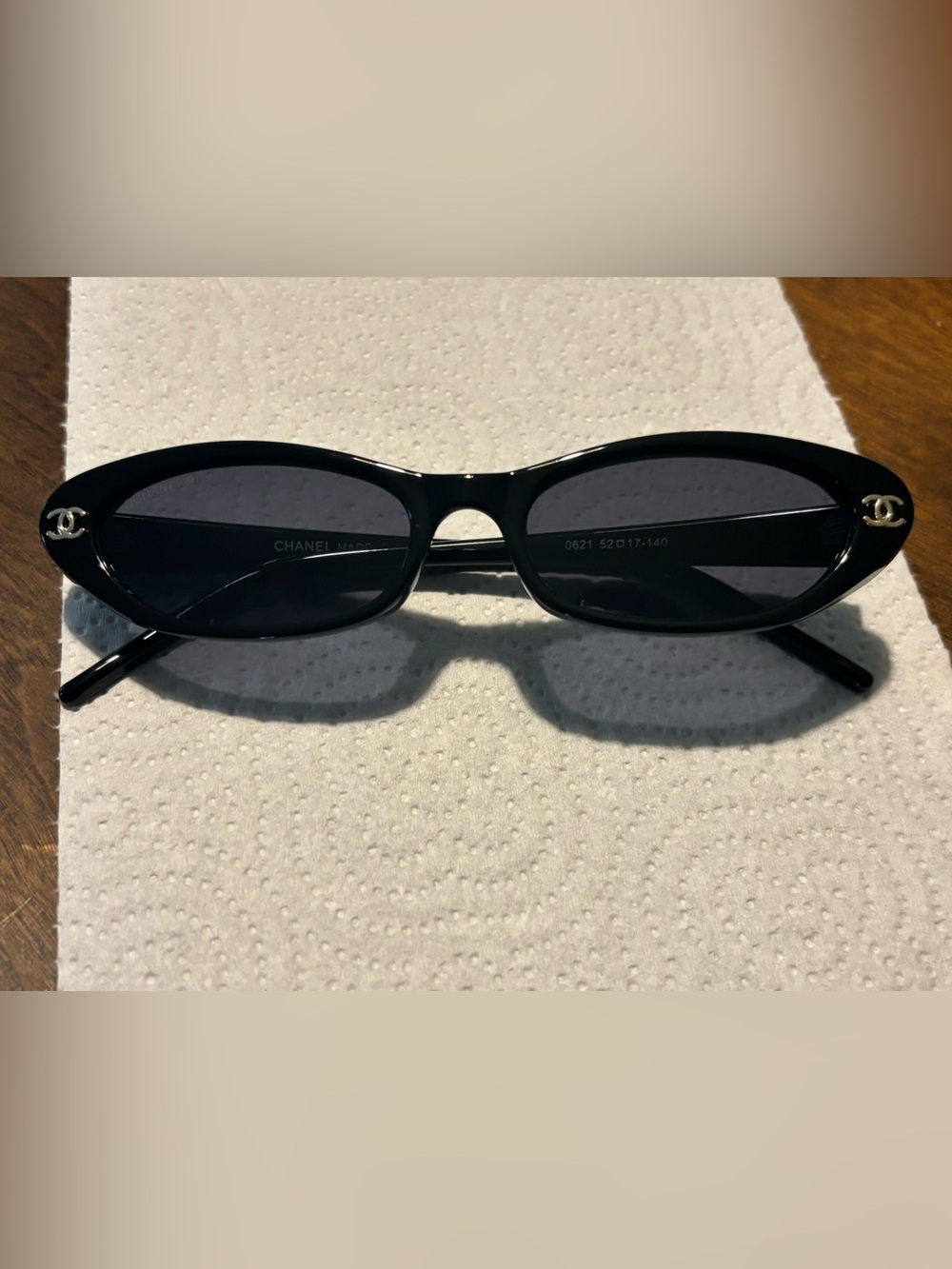 CHANEL Black Oval Men's Sunglasses